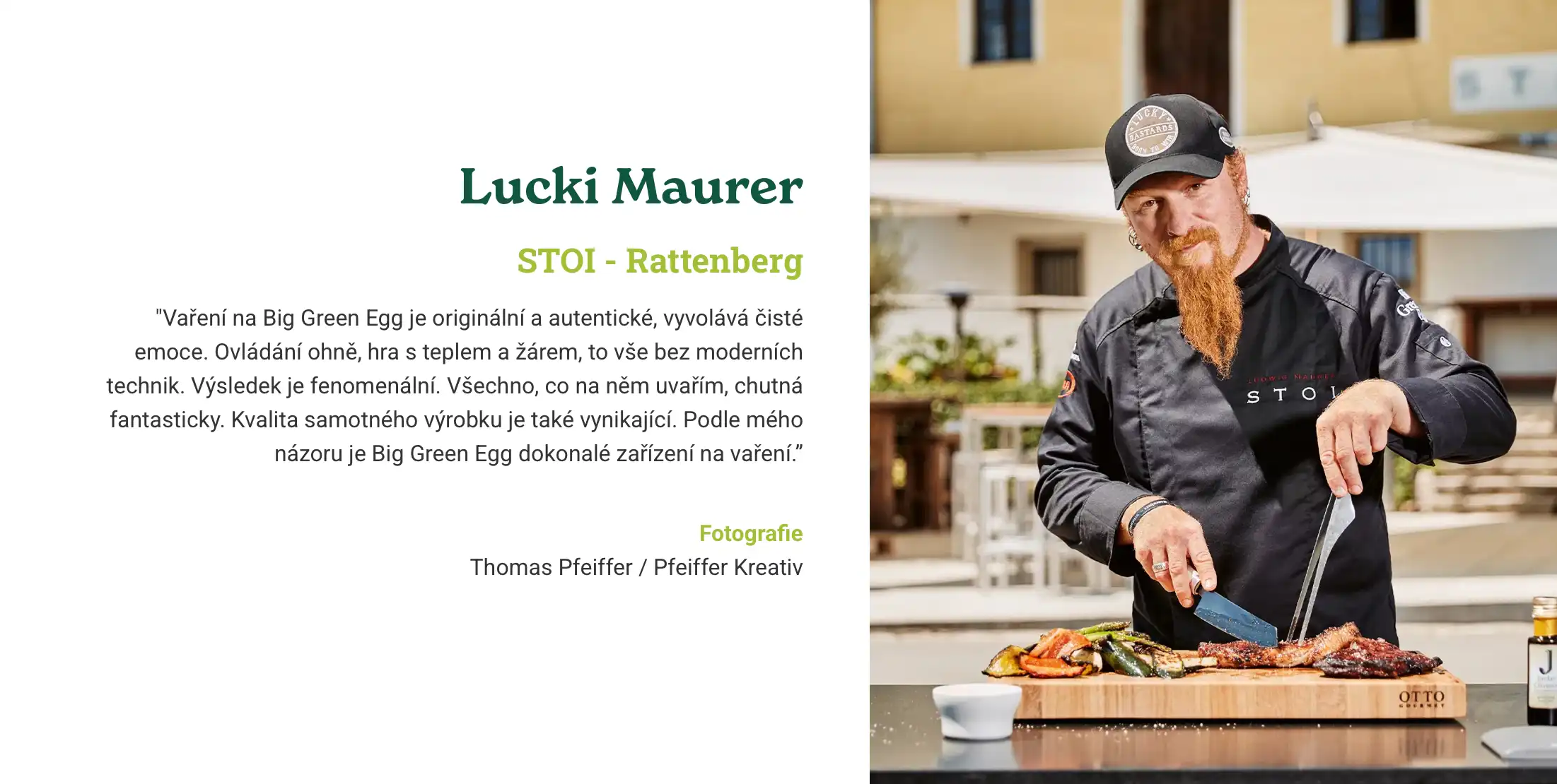 Lucky Maurer – šéfkuchař s Big Green Egg