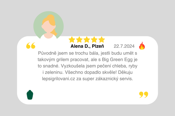 Recenze Alena D., Plzeň – Big Green Egg Large