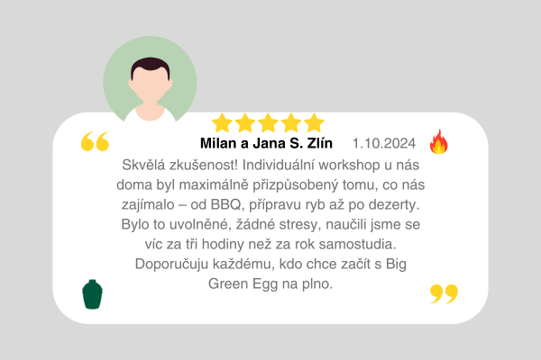 Recenze Milan a Jana S., Zlín – individuální workshop grilování