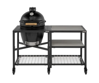 Gril Big Green Egg Large The Onyx – základní set s modulárním stolem
